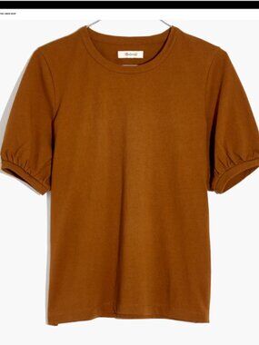 Madewell Puff-Sleeve Tee - Dark Tobacco